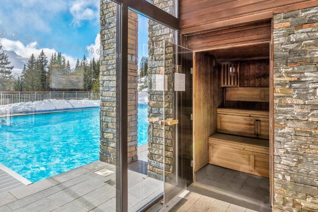 Appartement Premium En Pleine Nature A Flaine, 8 A 10 Personnes - Piscine Exterieure Chauffee, Jacuzzi, Sauna, Hammam Et Salle De Sport Luaran gambar
