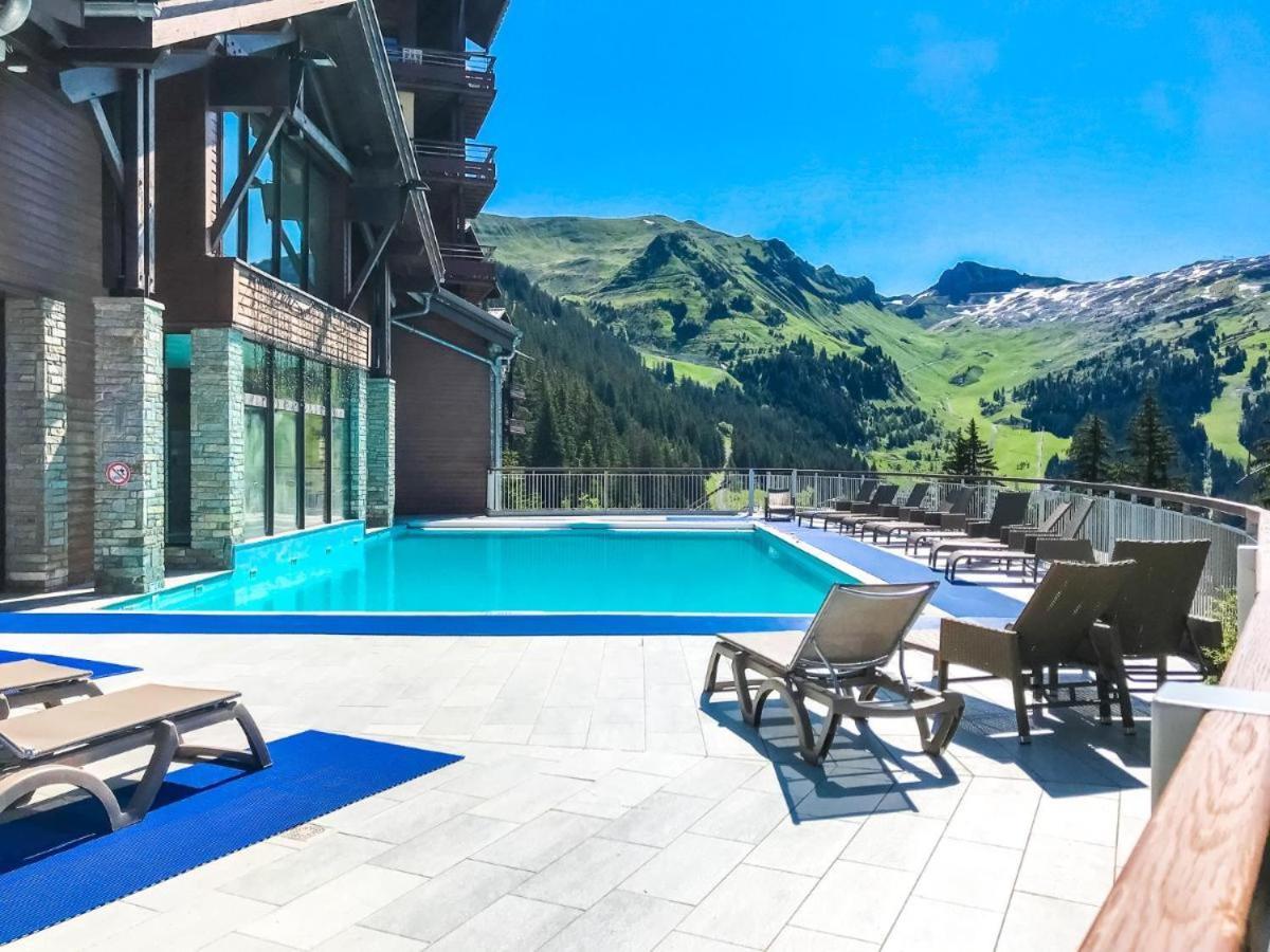 Appartement Premium En Pleine Nature A Flaine, 8 A 10 Personnes - Piscine Exterieure Chauffee, Jacuzzi, Sauna, Hammam Et Salle De Sport Luaran gambar